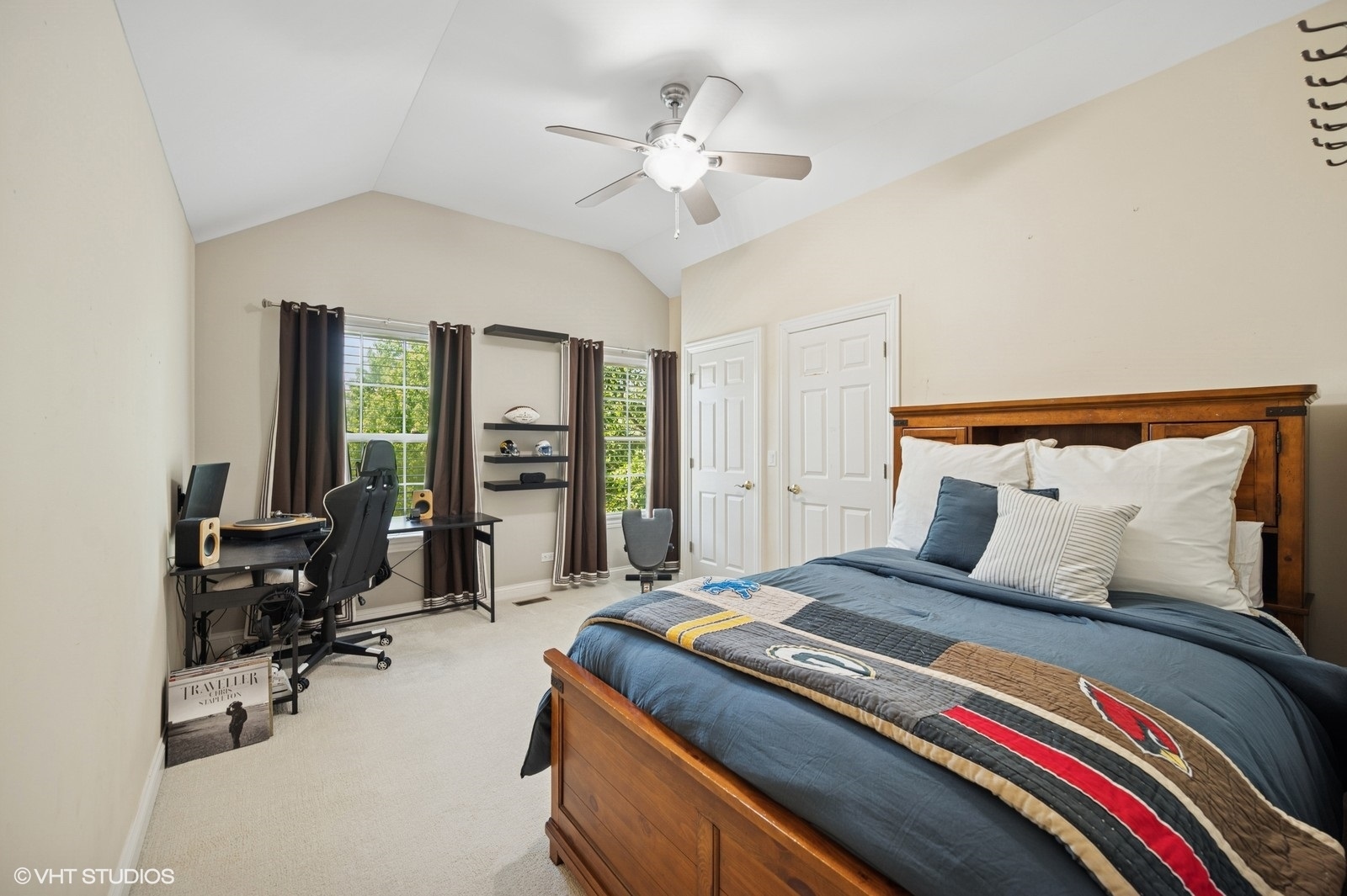 1613 Constitution Drive Glenview, IL 60026 - Photo 23 of 40 a bedroom with bed and a large mirror