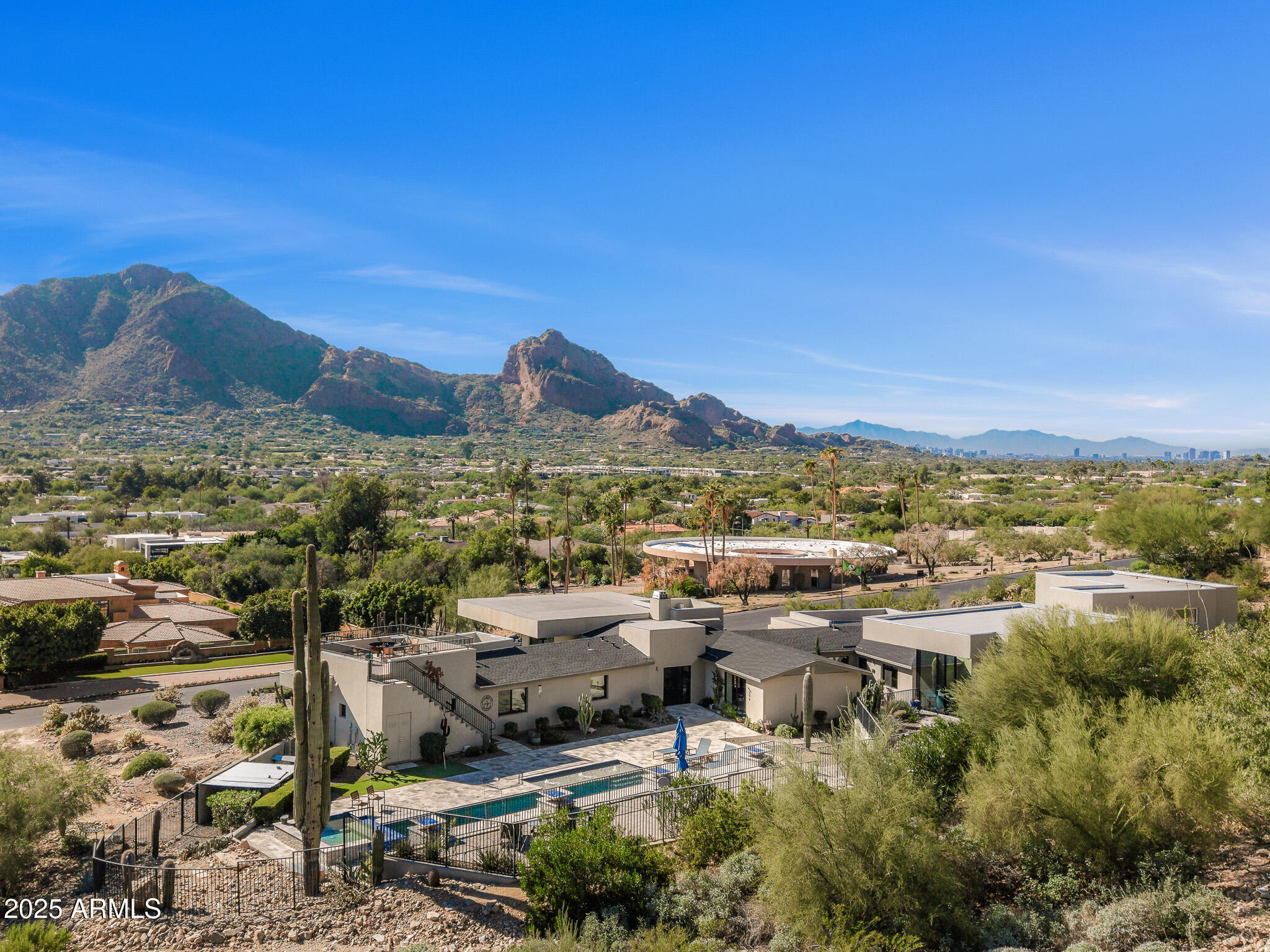 5826 East Indian Bend Road Paradise Valley, AZ 85253 - Photo 31 of 58 30backyard overview_aerial