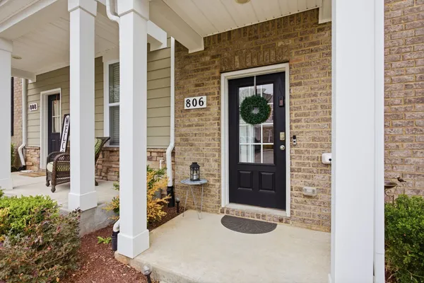 a view of front door of house