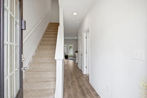 a living room with furniture and a couch