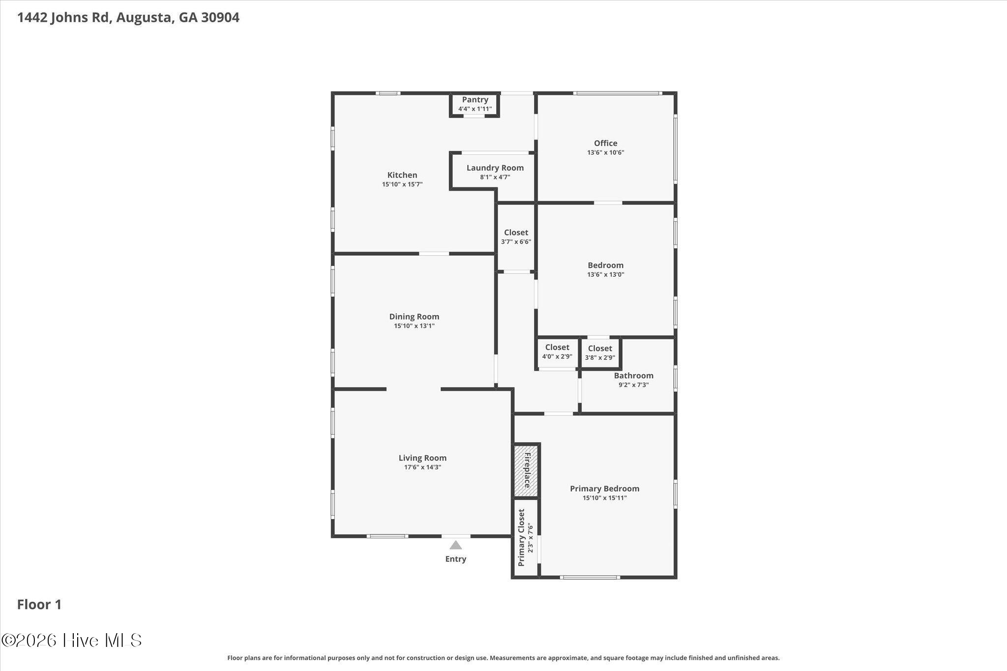 1442 Johns Road Augusta, GA 30904 - Photo 44 of 44 01-Floor Plan