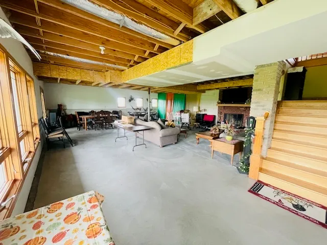 a view of outdoor space with seating area