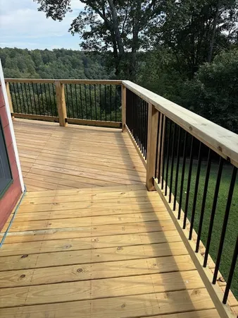 a view of backyard with boat