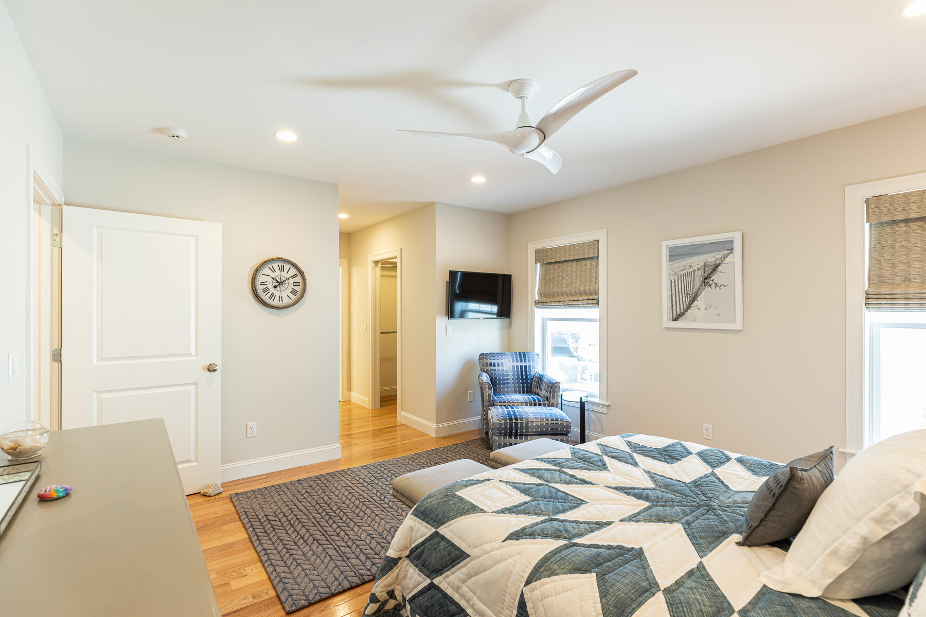 62 Cottage Lane Mashpee, MA 02649 - Photo 24 of 64 a bedroom with a bed and wooden floor