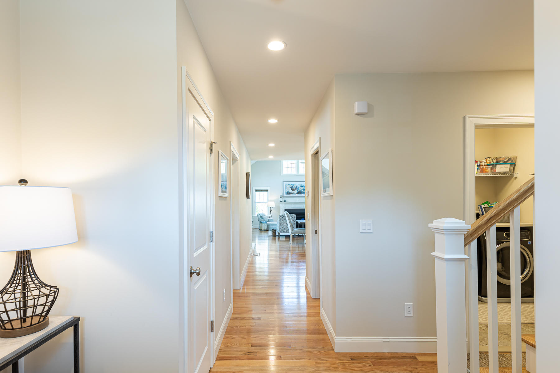 62 Cottage Lane Mashpee, MA 02649 - Photo 35 of 64 a view of a hallway with wooden floor windows and livingroom