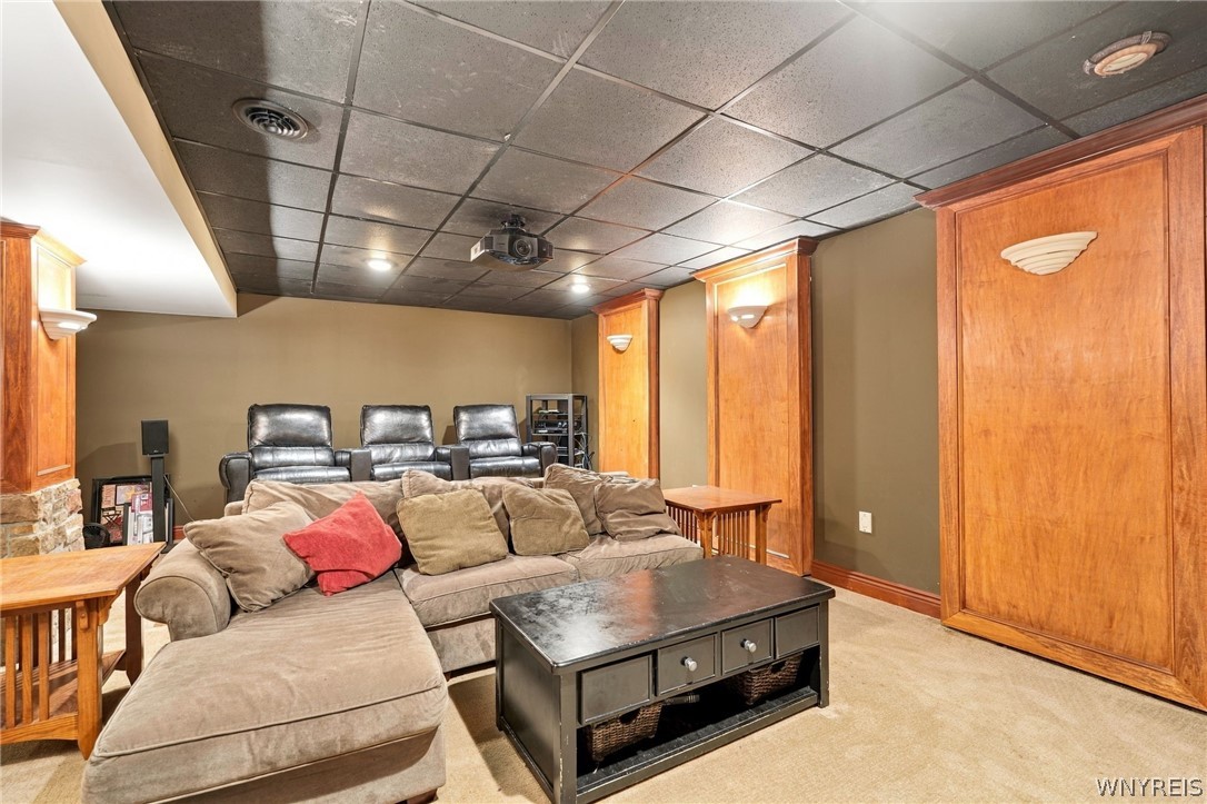 7526 Milestrip Road Orchard Park, NY 14127 - Photo 31 of 43 Lower level entertainment room