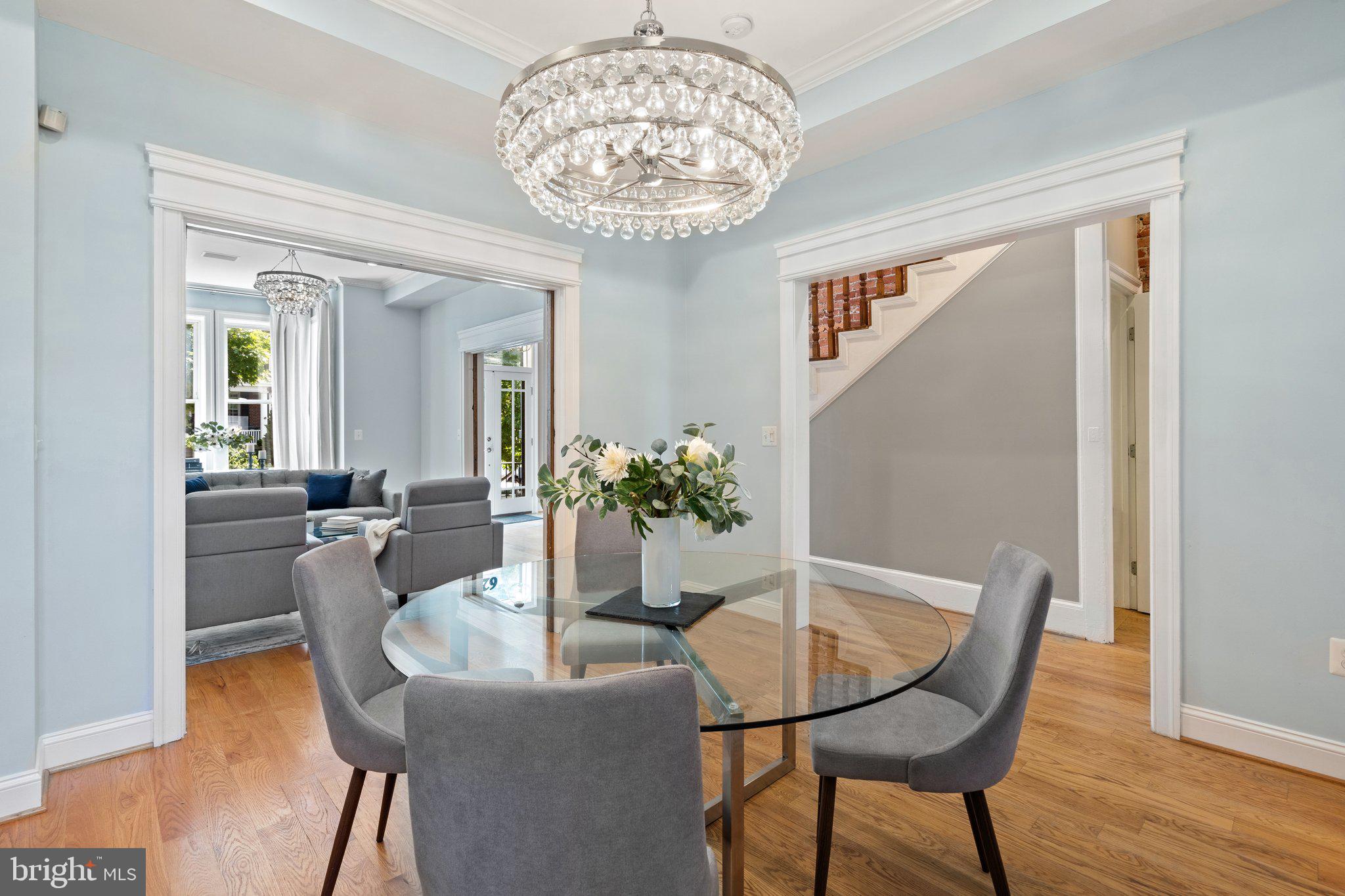 628 E Street Northeast Washington, DC 20002 - Photo 10 of 46 Dining room with Abbey "Bling" Chandelier!
