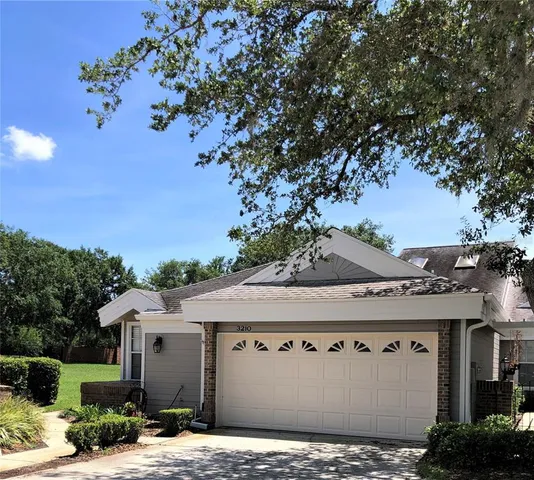front view of a house with a tree