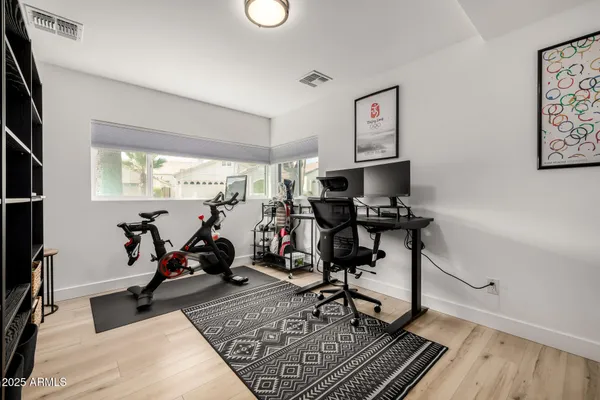 a house view with a outdoor seating space