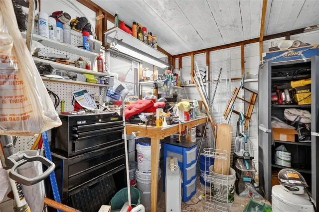 a view of storage and utility room