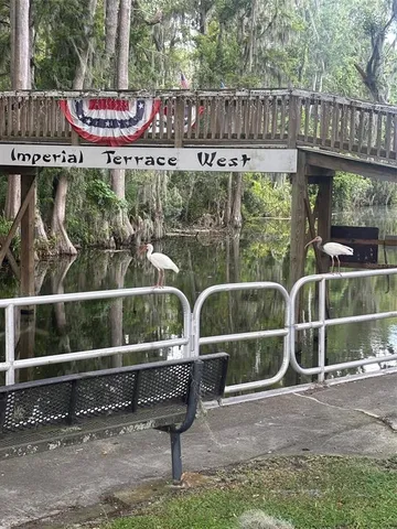 a view of a wooden deck with a bench