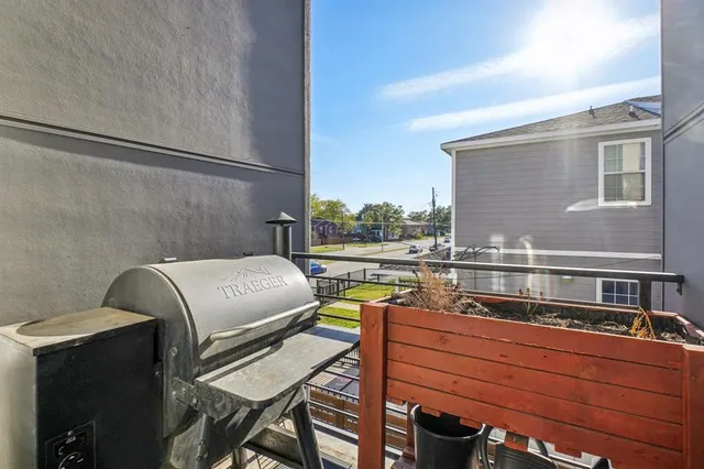 a bed room with a bed and a table