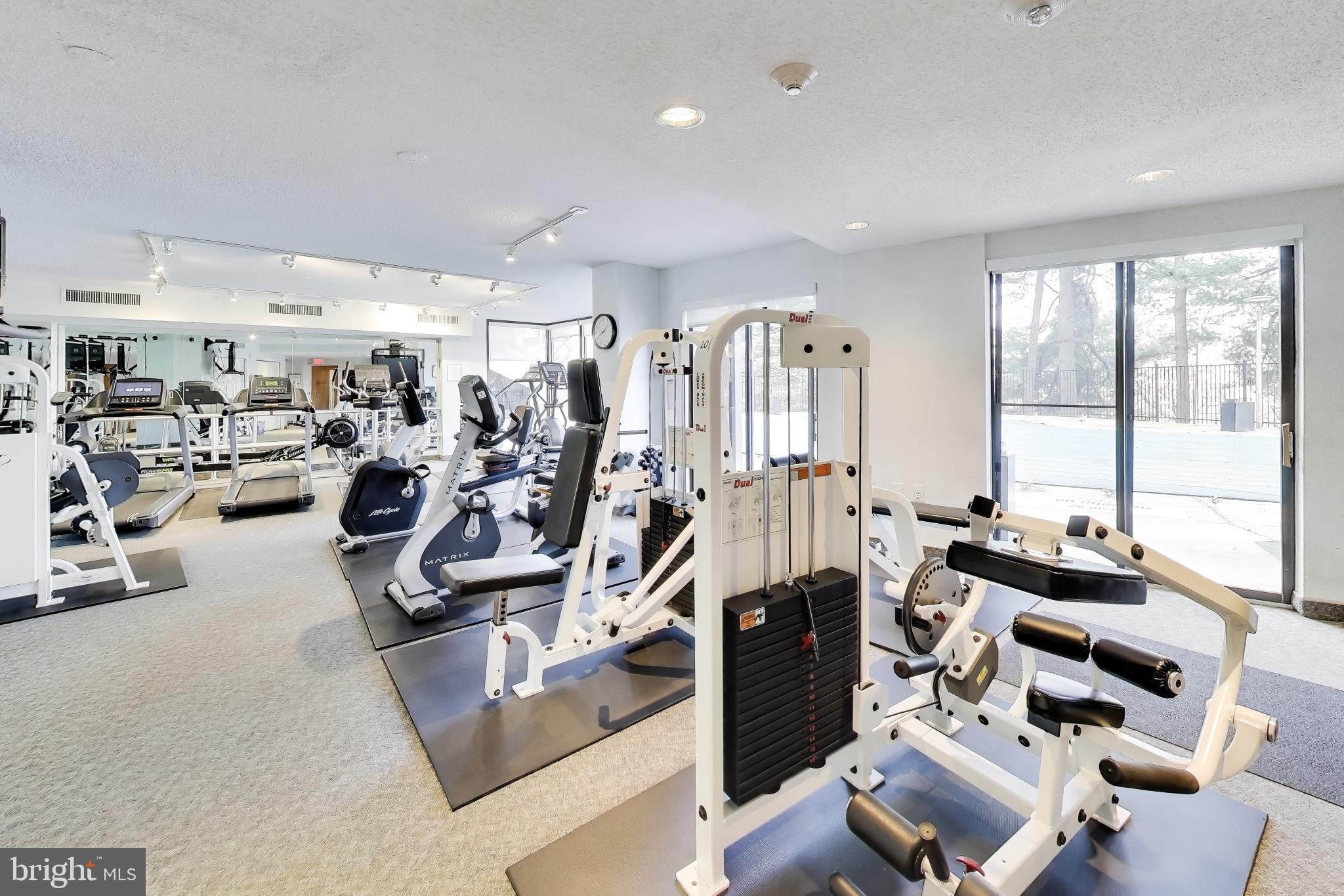 1101 South Arlington Ridge Road, Unit 305 Arlington, VA 22202 - Photo 43 of 51 Gym Overlooking Heated Pool