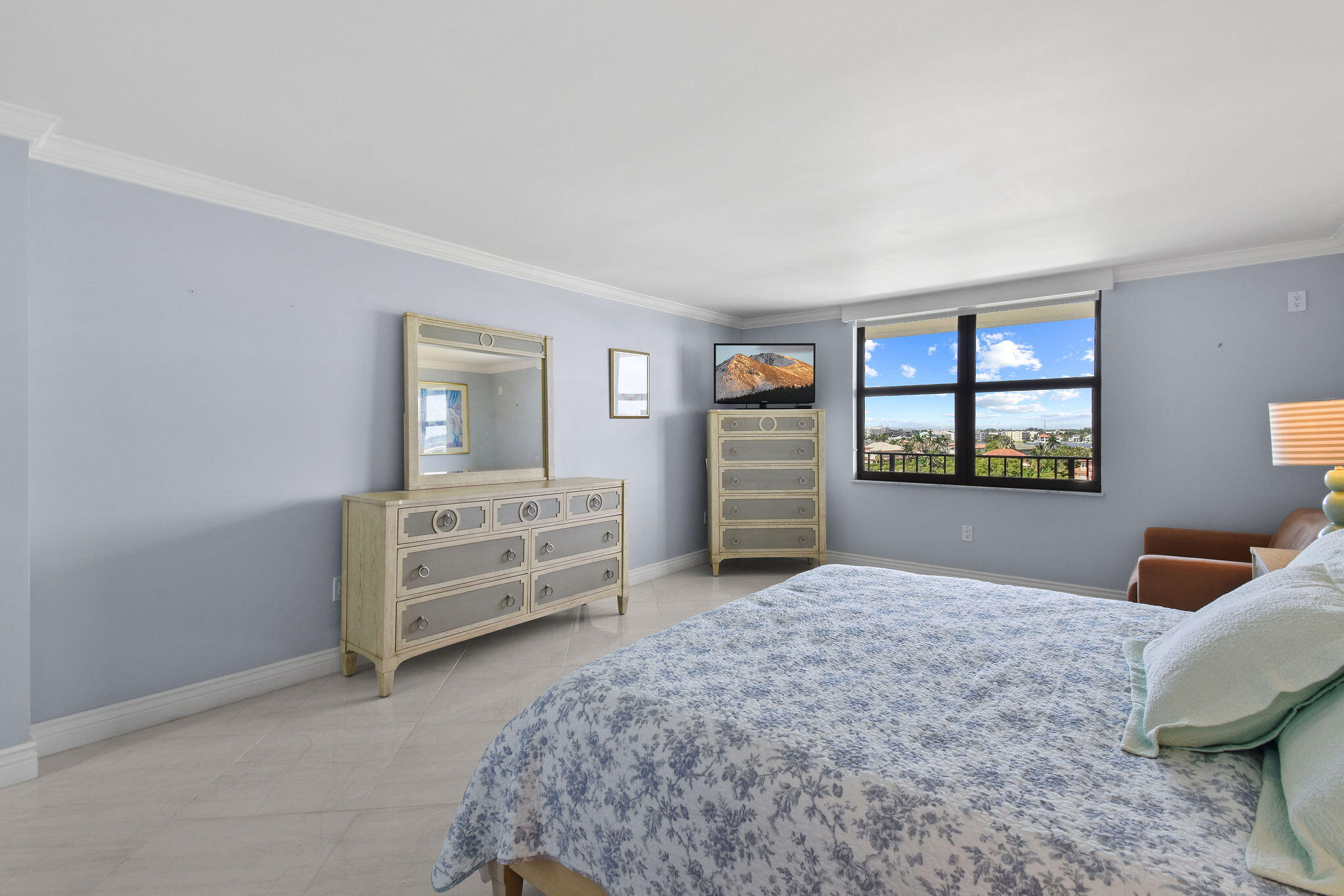 3460 South Ocean Boulevard, Unit 5100 Palm Beach, FL 33480 - Photo 9 of 42 a bedroom with a bed and a window