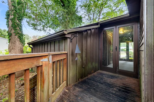 a backyard of a house