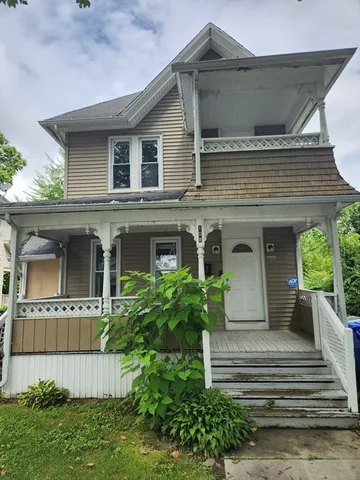 a view of a yard with a trees