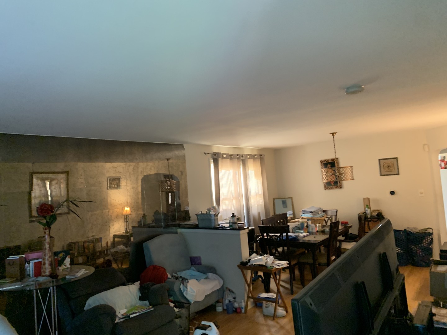 3140 West Hood Avenue Chicago, IL 60659 - Photo 4 of 7 a living room with furniture a mirror and gym equipment