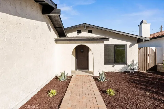 a front view of a house with granite countertop