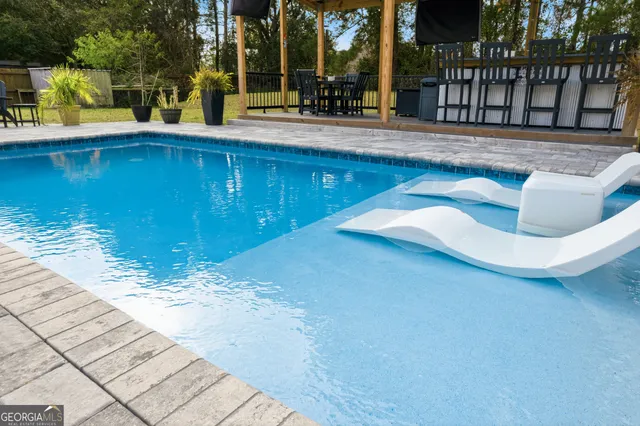 a picture of a room with wall painting