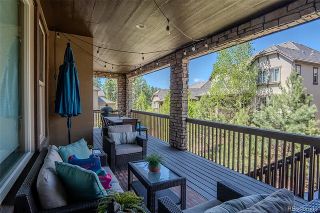 a outdoor living space with furniture