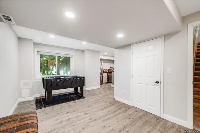 a view of livingroom with furniture and wooden floor