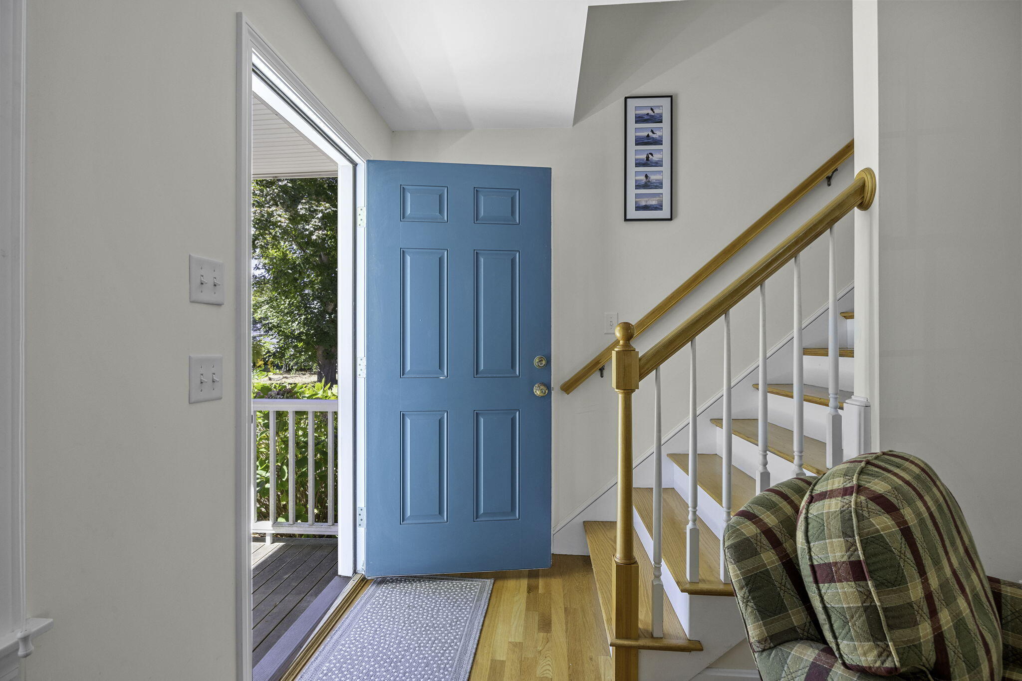 11 Cedar Land Road Orleans, MA 02653 - Photo 16 of 53 a view of front door with wooden floor and stairs