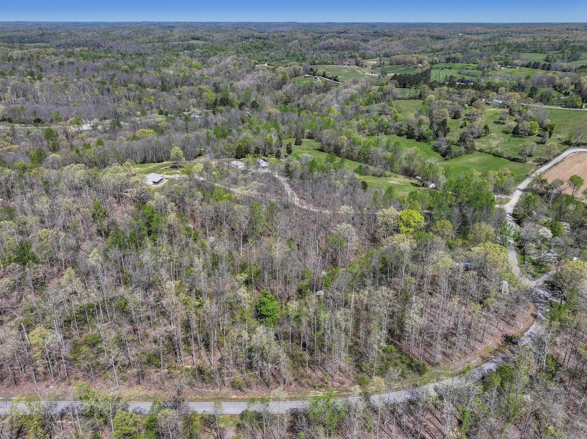 0 Slaughter Road Santa Fe, TN 38482 - Photo 7 of 7 a view of a field with trees and houses