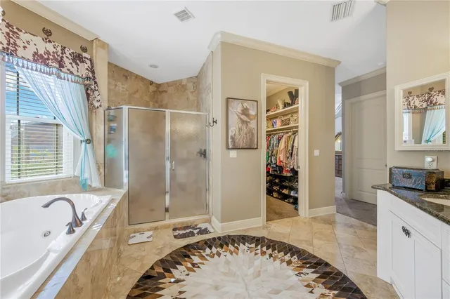 a view of a lake with outdoor space