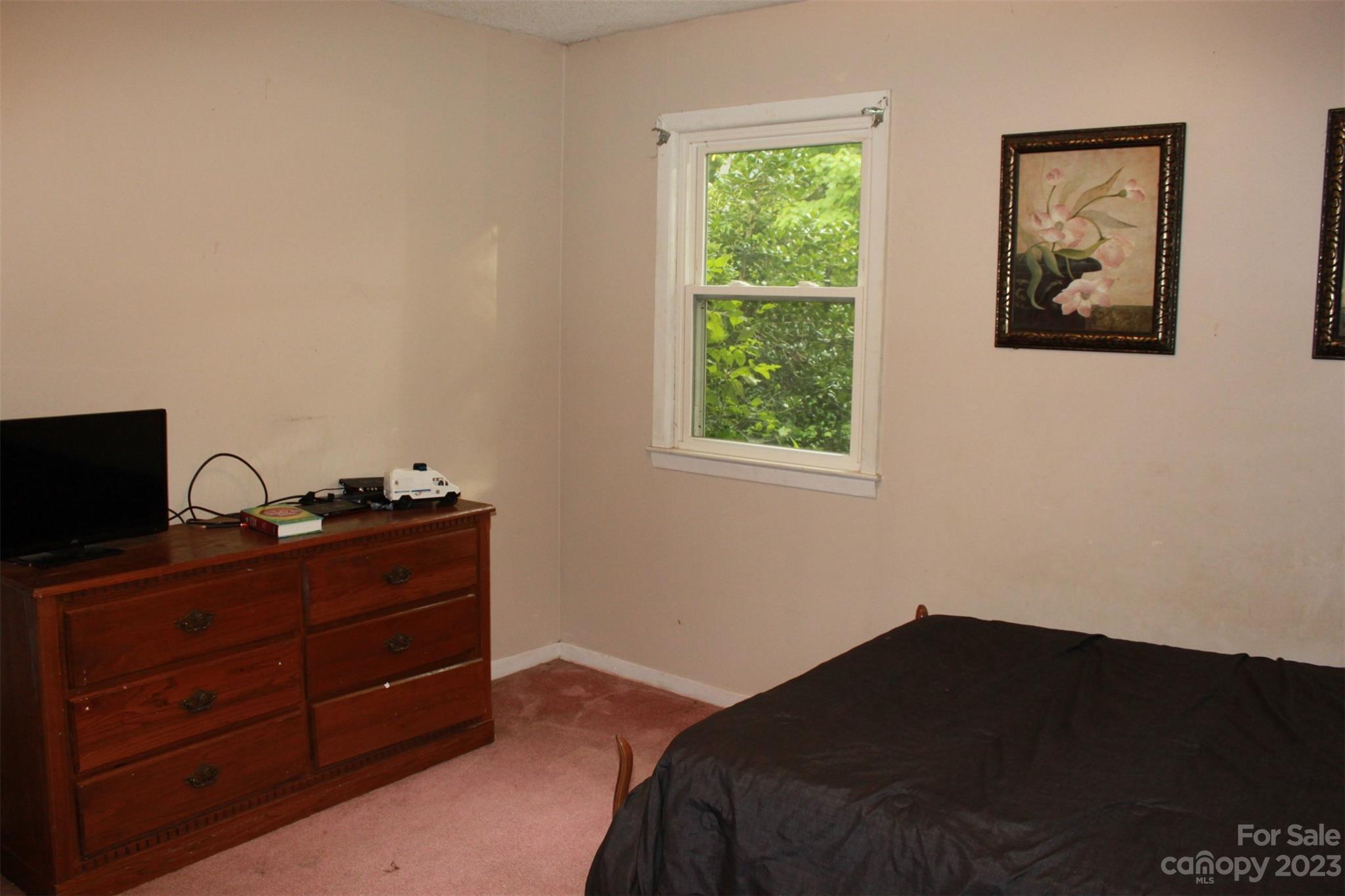 901 Coopers Gap Road Rutherfordton, NC 28139 - Photo 28 of 47 a bedroom with a bed and a flat tv screen on the dresser