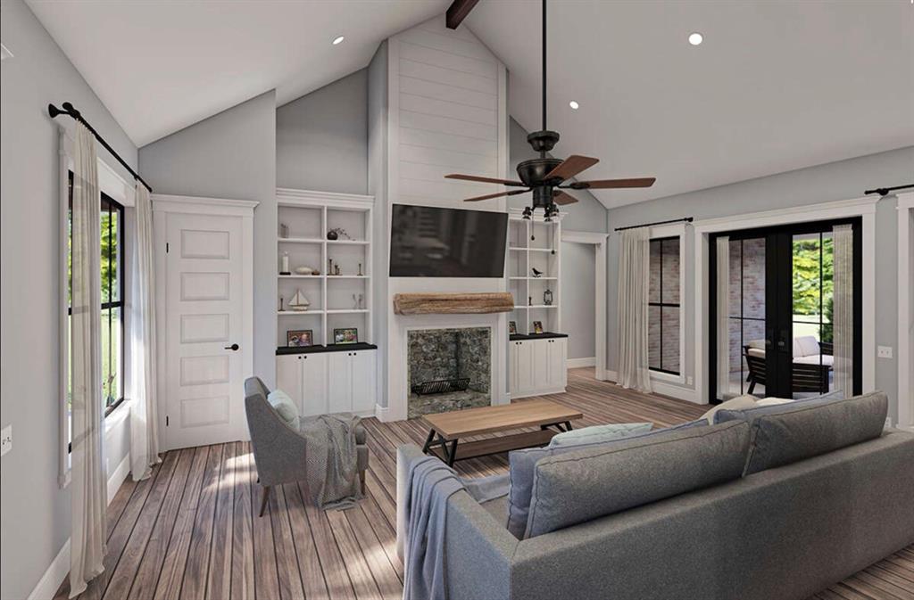 3451 Jasper Tbd County Road Paradise, TX 76073 - Photo 2 of 14 a living room with furniture and a fireplace