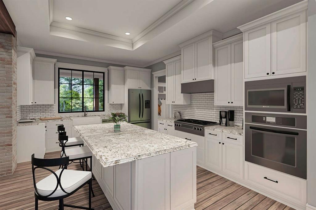 3451 Jasper Tbd County Road Paradise, TX 76073 - Photo 3 of 14 a kitchen with a stove a sink and a microwave