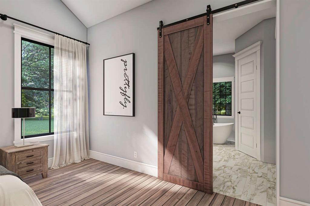 3451 Jasper Tbd County Road Paradise, TX 76073 - Photo 10 of 14 a view of a hallway with wooden floor and a bathroom