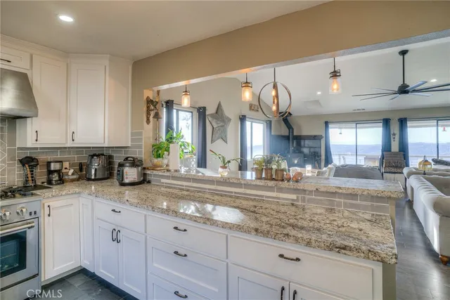 a view of an ocean and beach