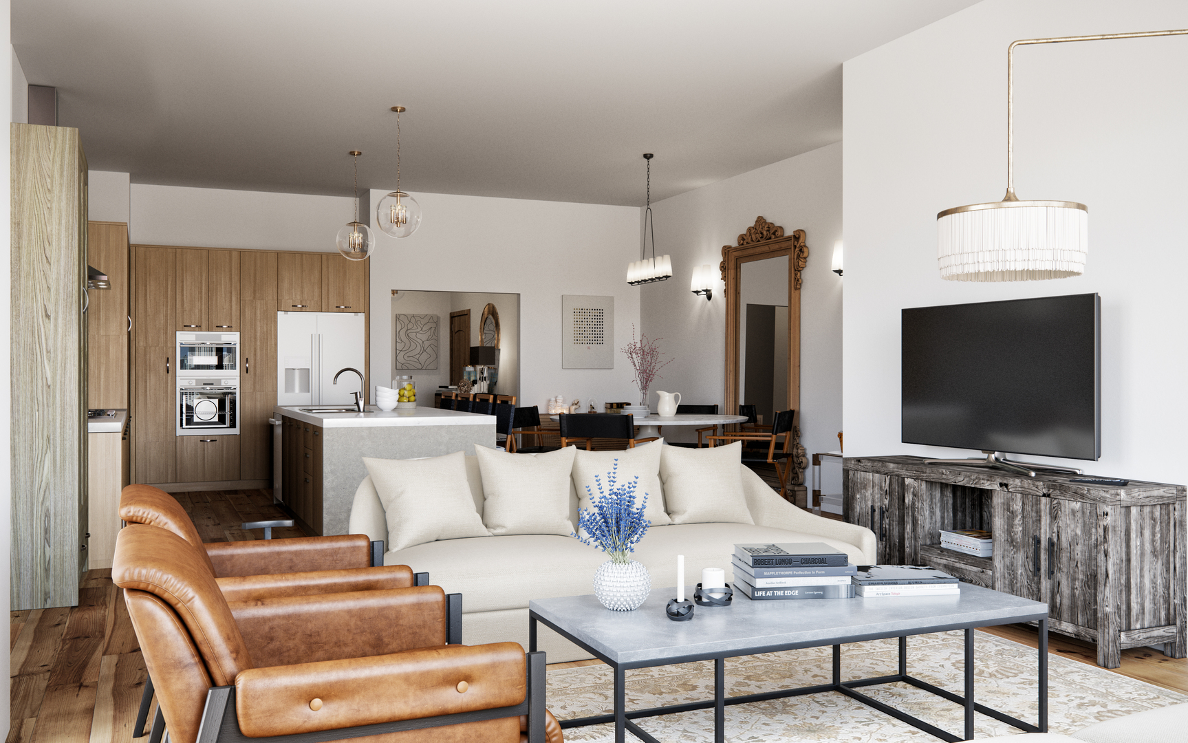 1648 West Division Street, Unit 307 Chicago, IL 60622 - Photo 8 of 20 a living room with furniture and a flat screen tv