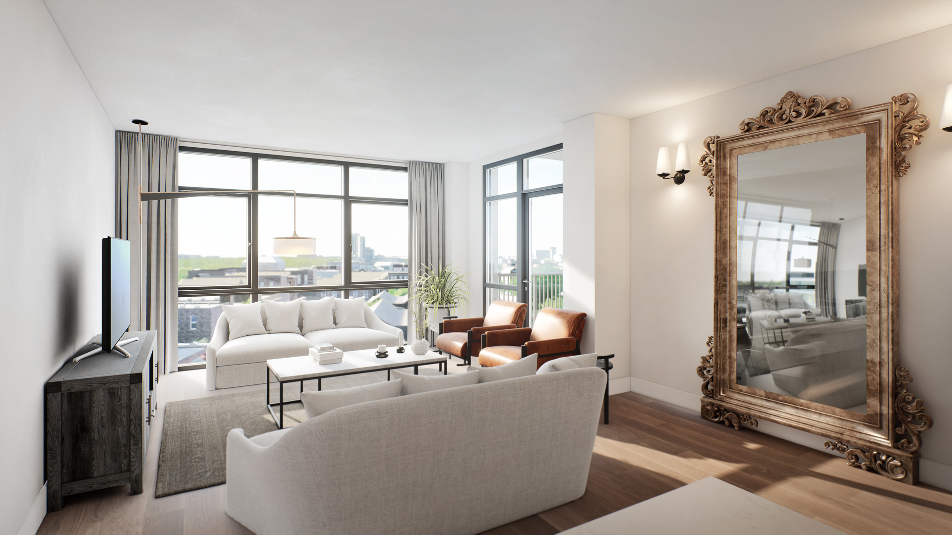 1648 West Division Street, Unit 307 Chicago, IL 60622 - Photo 10 of 20 a living room with furniture and a large window