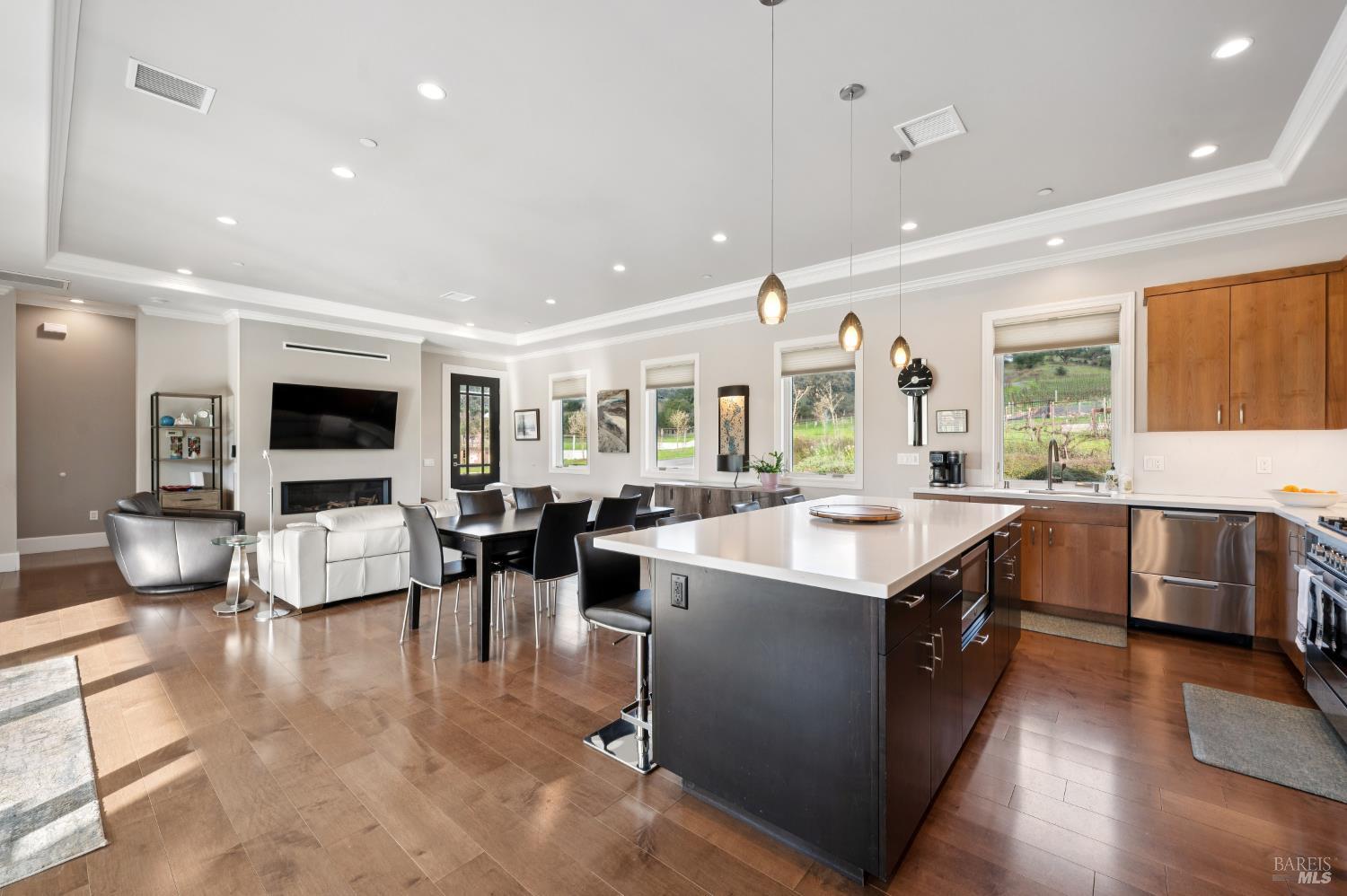 1840-1850 Riebli Road Santa Rosa, CA 95404 - Photo 8 of 70 a large living room with stainless steel appliances granite countertop a couch and a view of living room