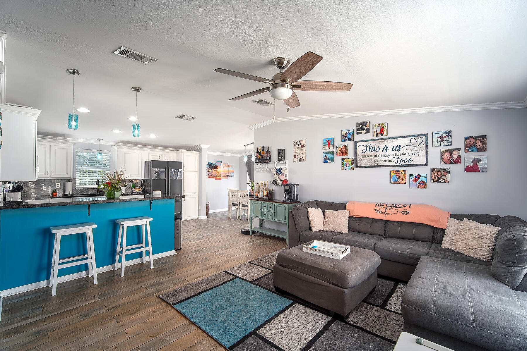 10 Riviera Drive Key West, FL 33040 - Photo 19 of 49 a living room with furniture and kitchen view
