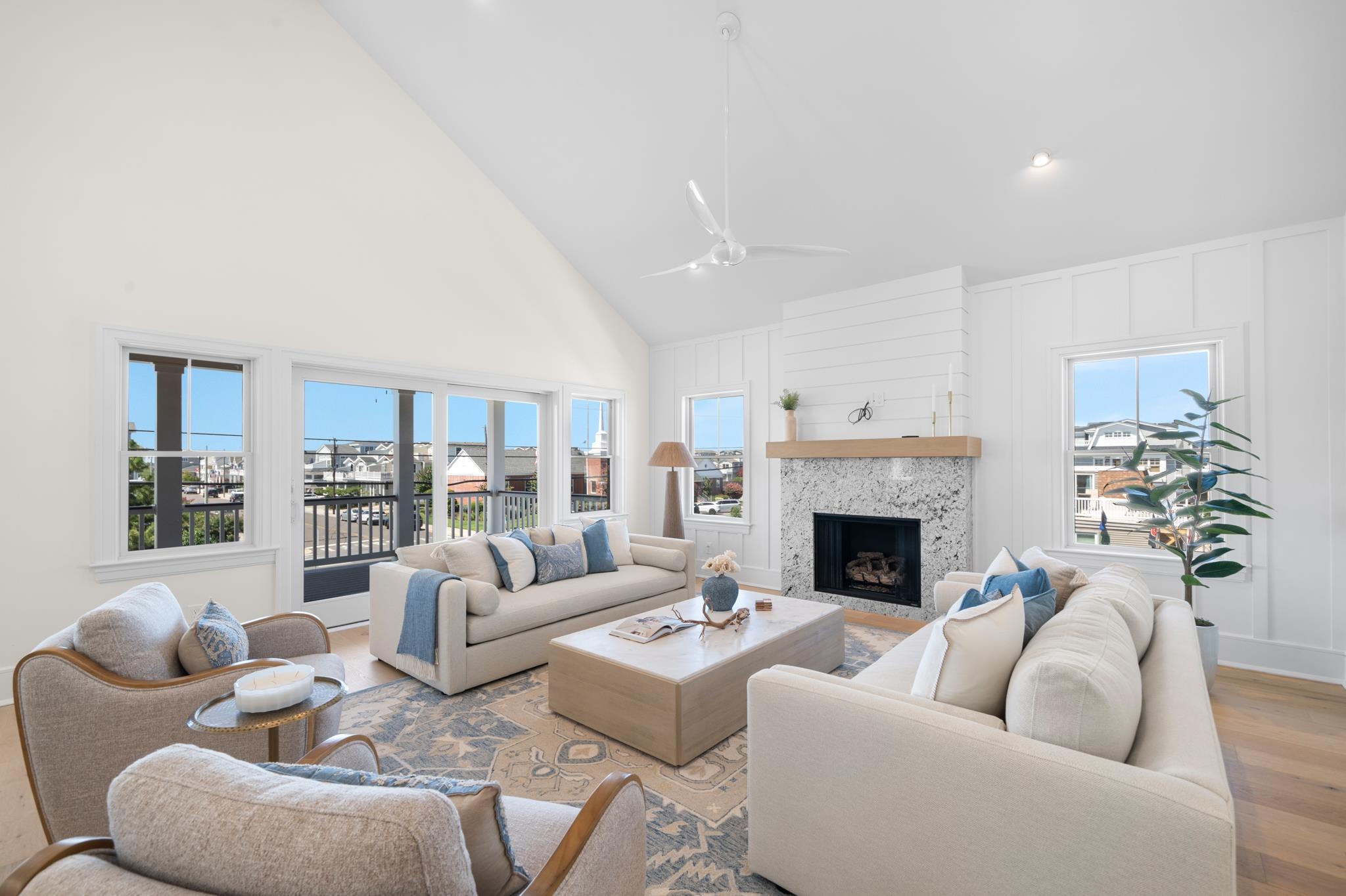 188 34th Street Avalon, NJ 08202 - Photo 12 of 47 a living room with furniture fireplace and a large window
