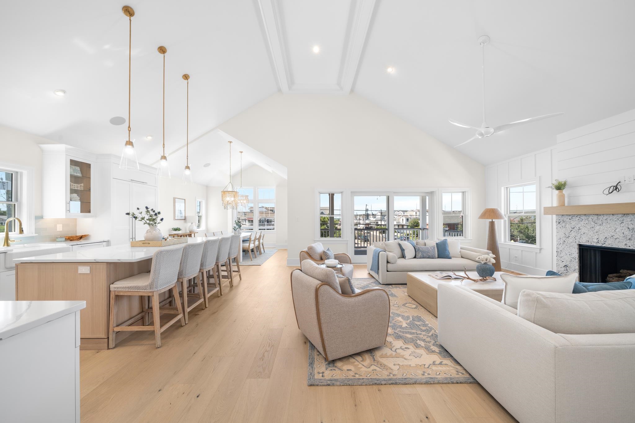 188 34th Street Avalon, NJ 08202 - Photo 16 of 47 a living room with furniture fireplace and a chandelier