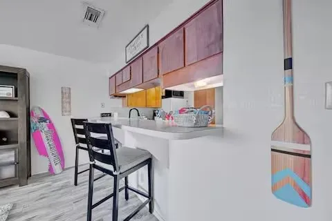 a room with table and chairs