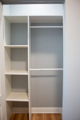 a close view of closet