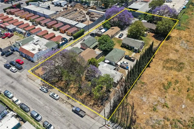 an aerial view of a city