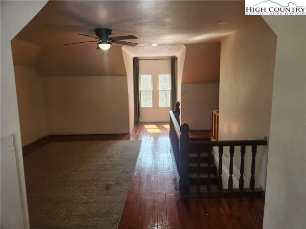 a view of a balcony