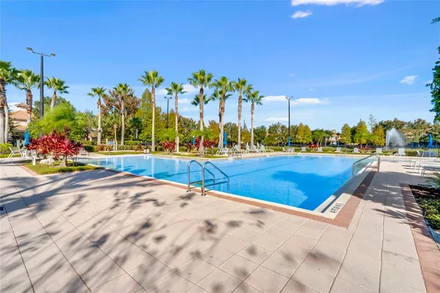 a view of outdoor space with swimming pool