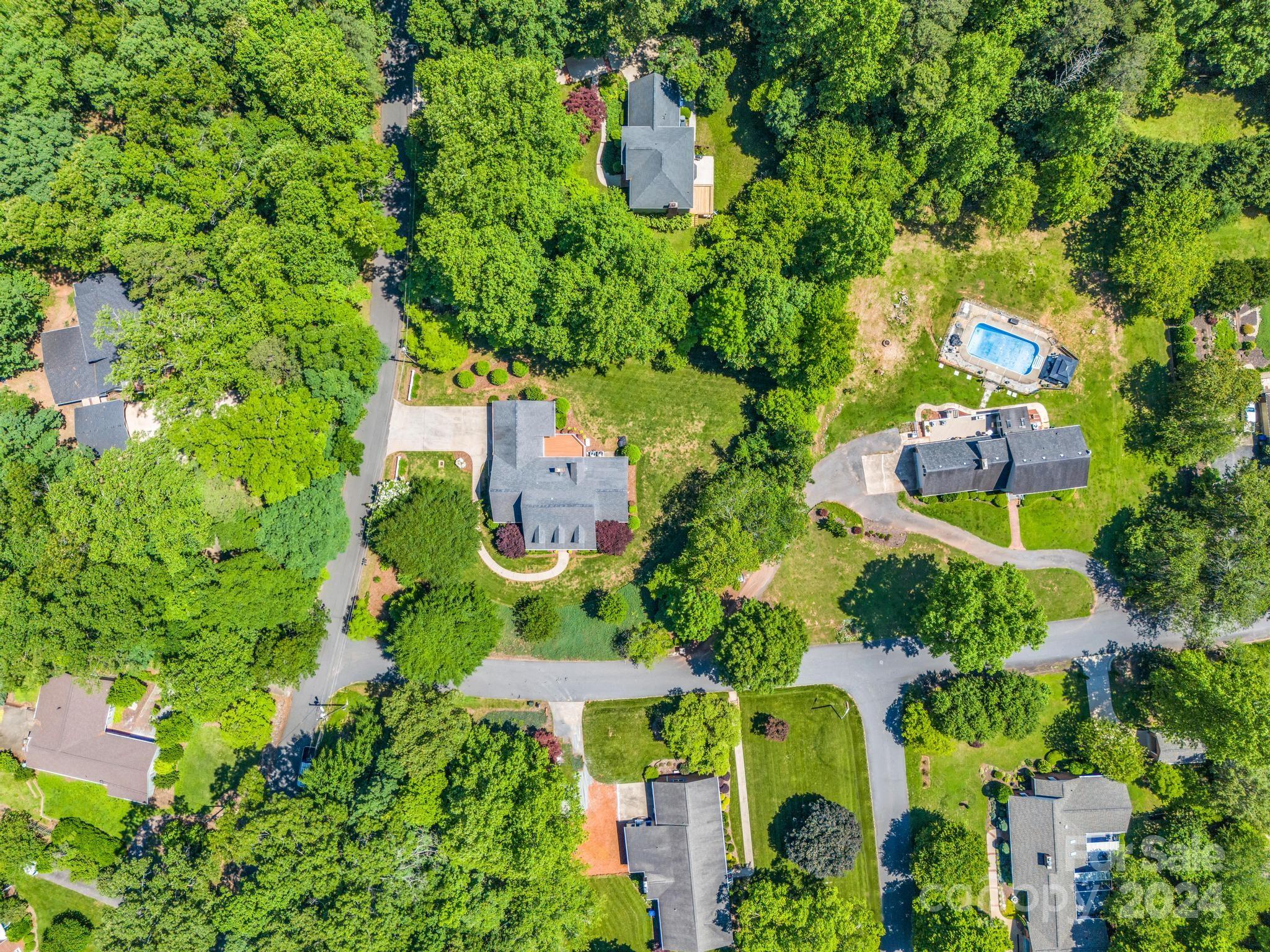 107 Fairforest Drive Rutherfordton, NC 28139 - Photo 33 of 33 an aerial view of residential house with outdoor space and trees all around