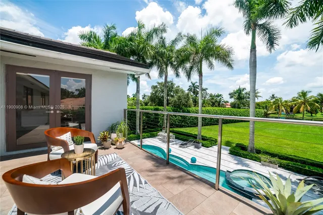 a house view with a garden space