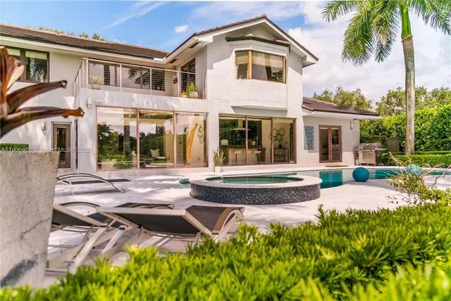 front view of a house with a patio
