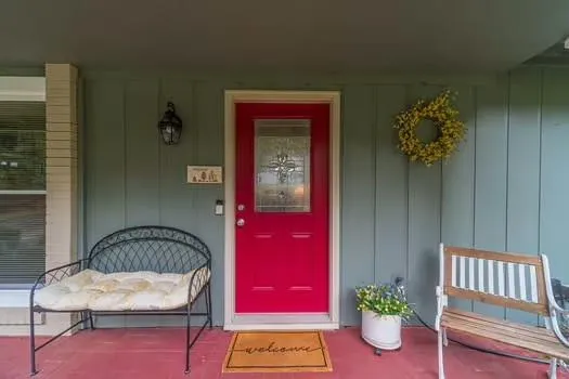 a front view of a house with entryway