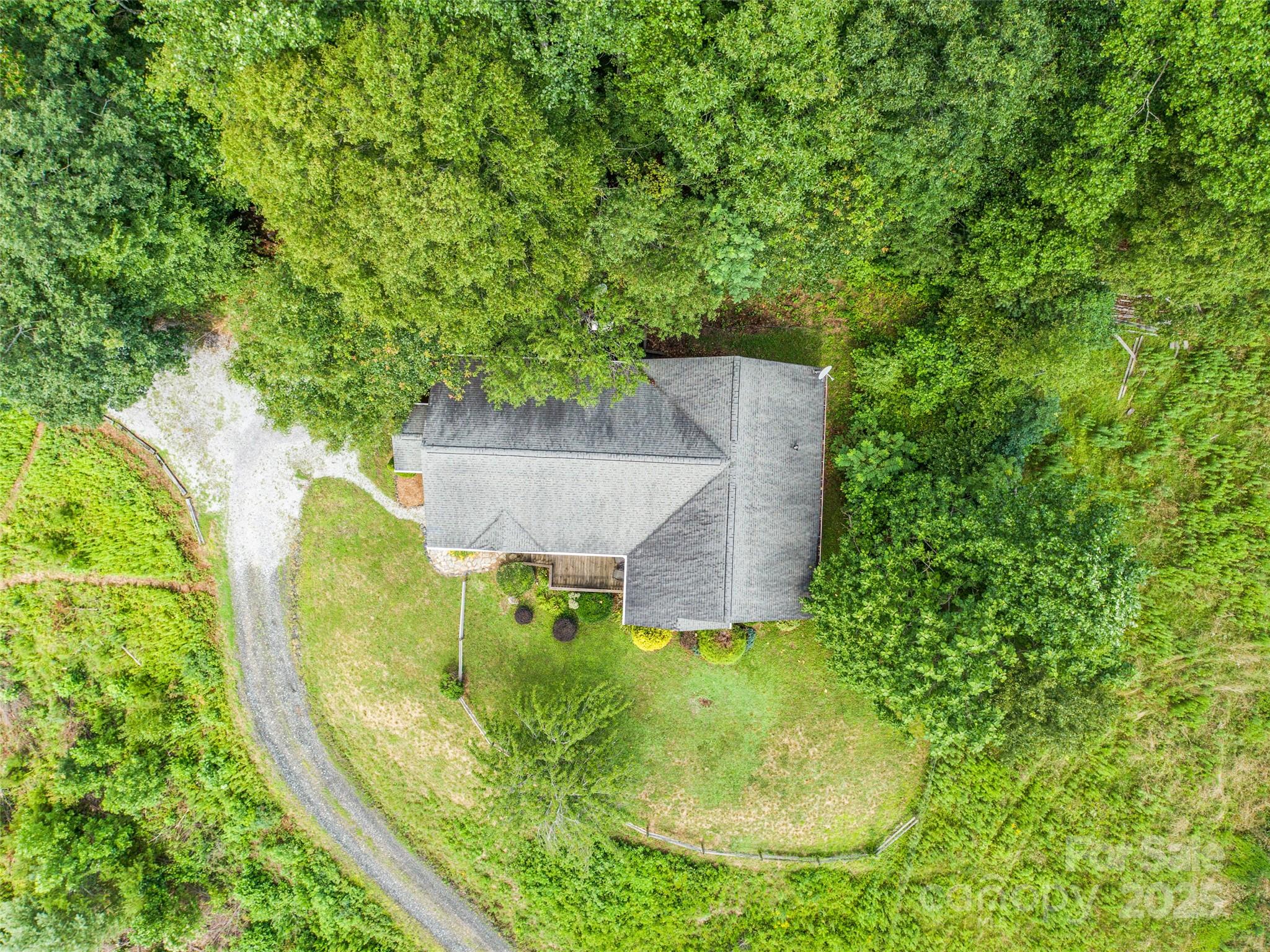 161 Blue Rock Road Burnsville, NC 28714 - Photo 36 of 48 an aerial view of a house with a yard and trees