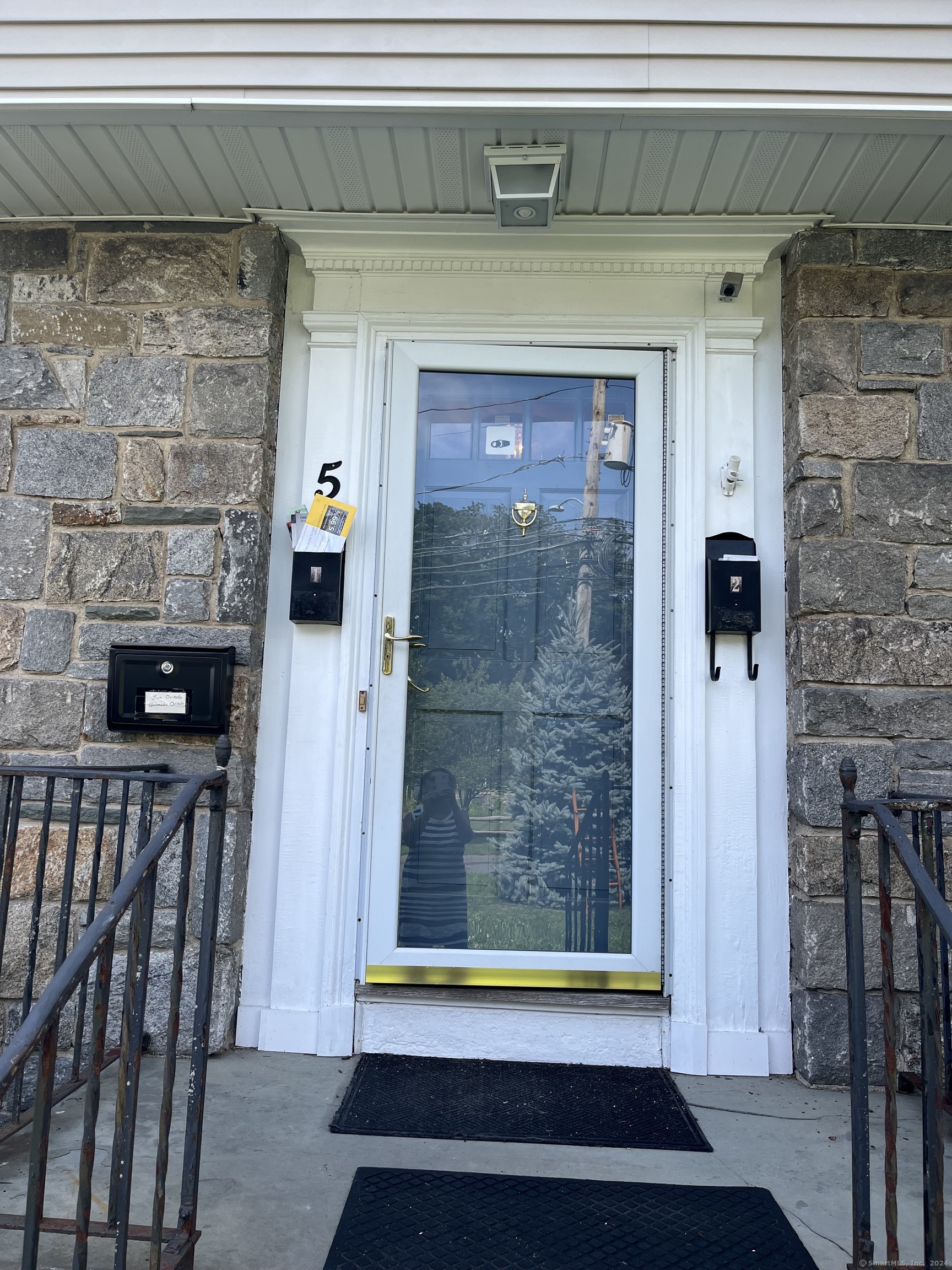 a view of front door of house